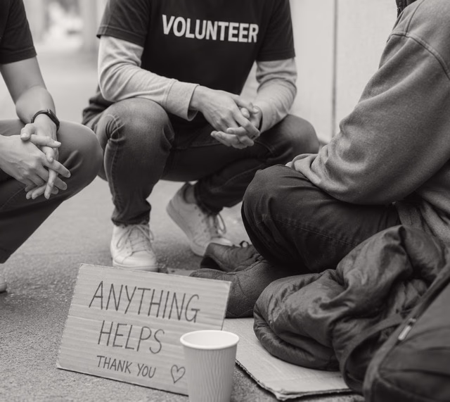 Volunteers Help People in Need
