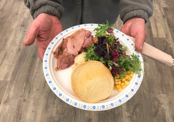 A plate of hot food